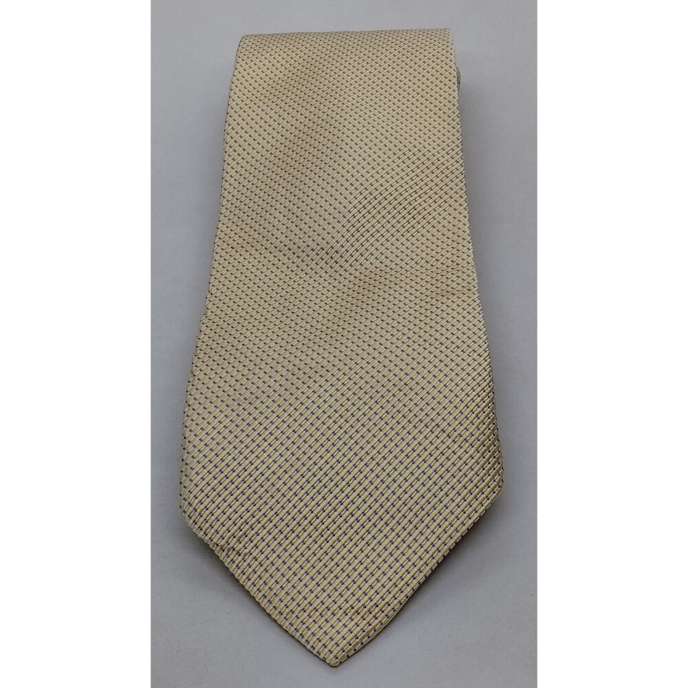 Brooks Brothers Silk Men's Tie. 346 Yellow and Blue Designer Necktie 59" x 3.25"